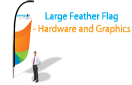 Large Feather Flag - Hardware and Graphics (single-side)